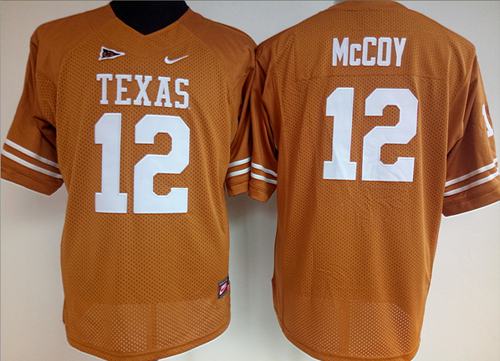 Longhorns #12 Colt McCoy Orange Women's Stitched NCAA Jersey - Click Image to Close